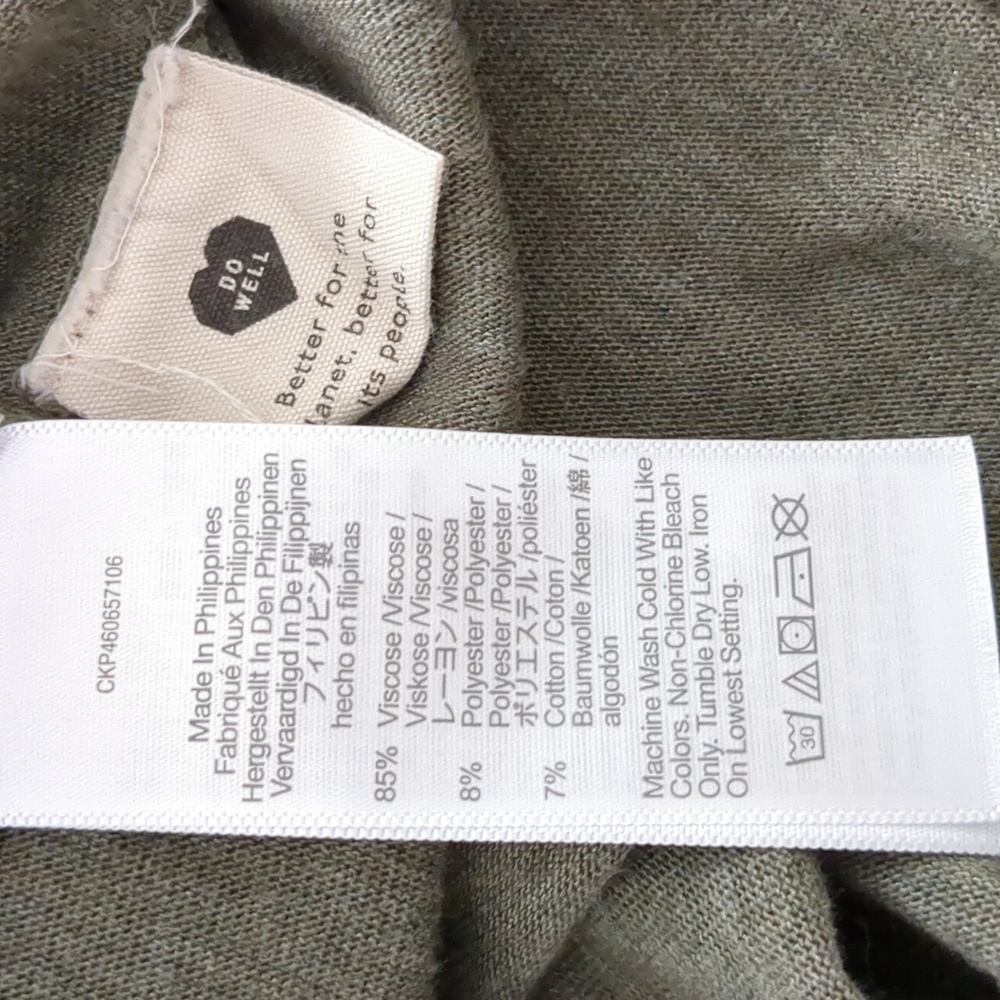 Madewell Highland Olive Green Relaxed Tee Shirt Midi Dress Women's Size XS - Picture 6 of 10